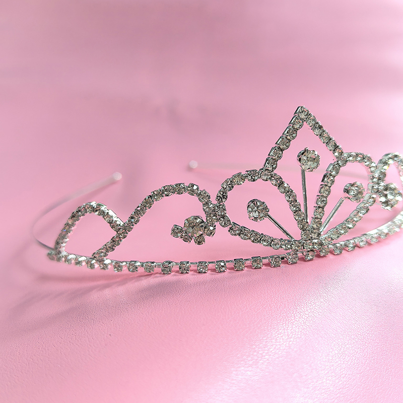 Tech Accessories Women - Silver Color Rhinestone Bridal Crown Luxury