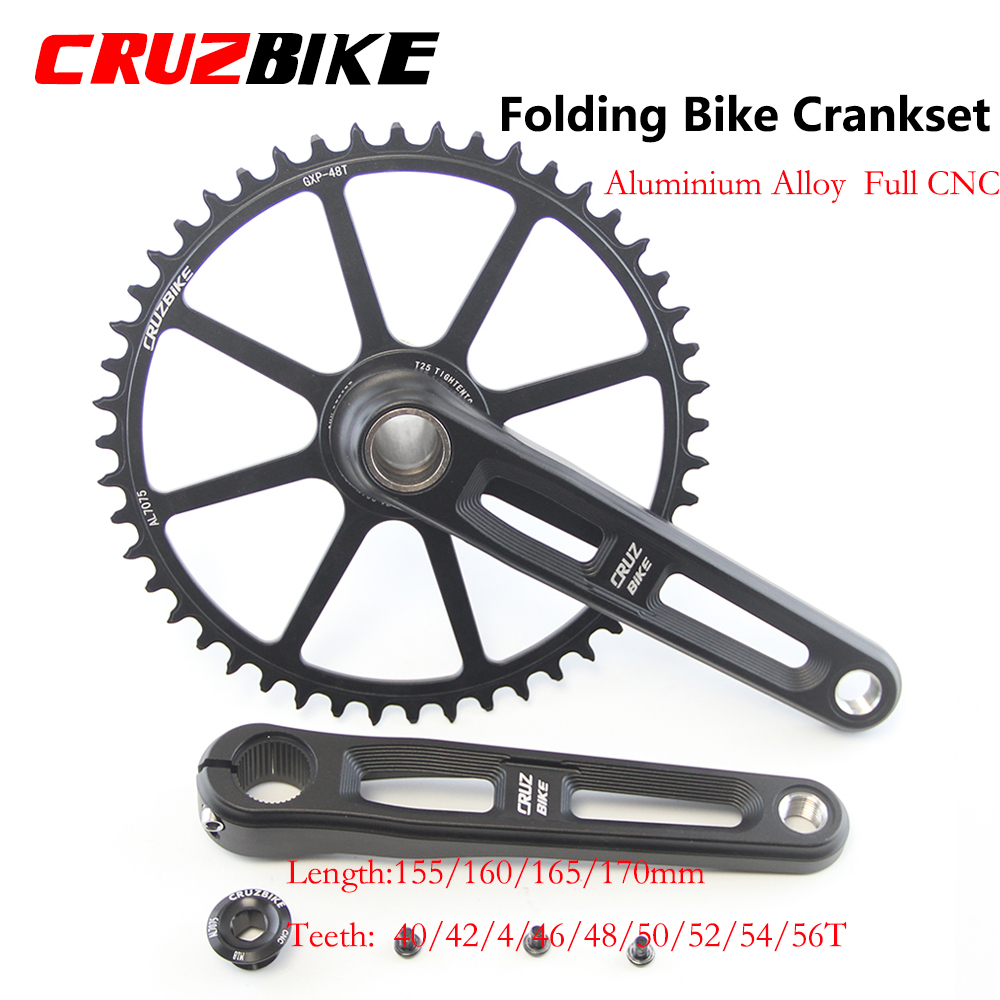 Tech Bike Accessories - CRUZbike Folding Bike Crankset Ultralight 155/160/165/170/175mm