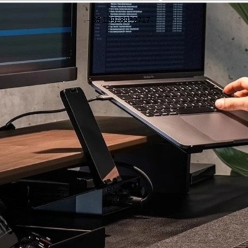 Laptop Stand Bamboo - Ergonomic Aluminum Monitor Riser Heavy Duty