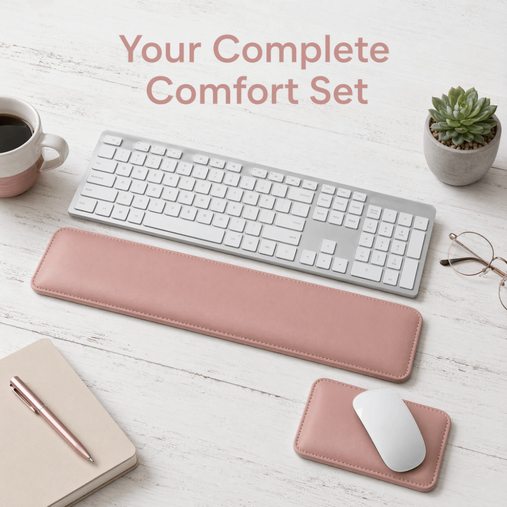 Keyboard Wrist Pad Leather - Portable Leather Mouse Pad Large Double-sided