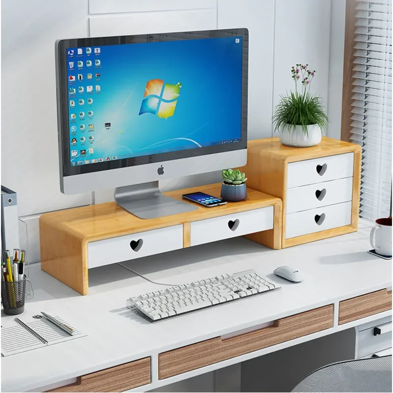 Laptop Stand Bamboo - Natural Bamboo Desk Stand Nordic Simple