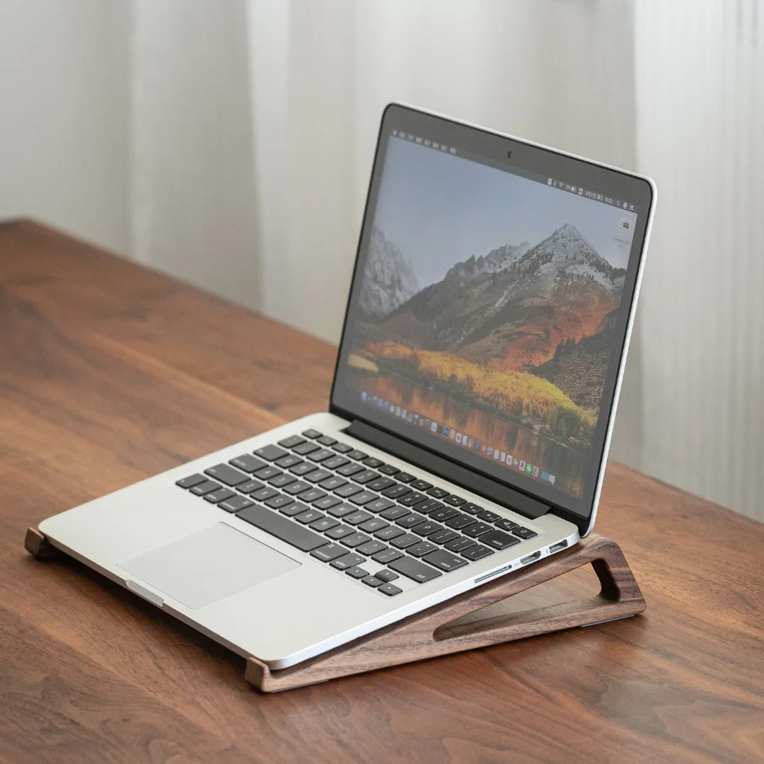 HeMu Walnut Wood Laptop Stand  - Laptop Stand Bamboo 评论和价格