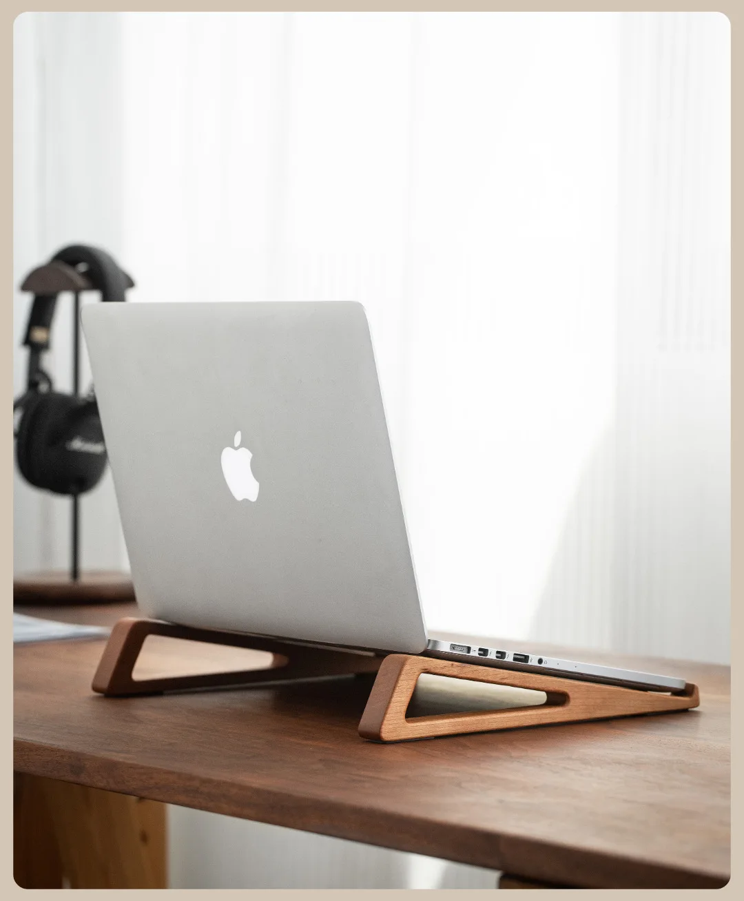HeMu Walnut Wood Laptop Stand  - Laptop Stand Bamboo 评论和价格