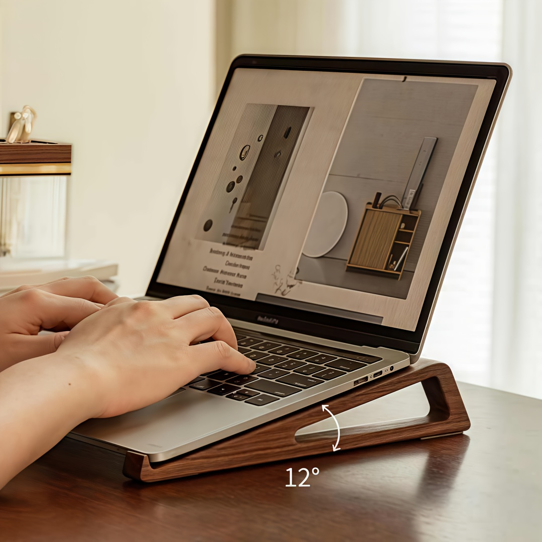 Portable Foldable Wooden Lapto - Laptop Stand Bamboo 评论和价格