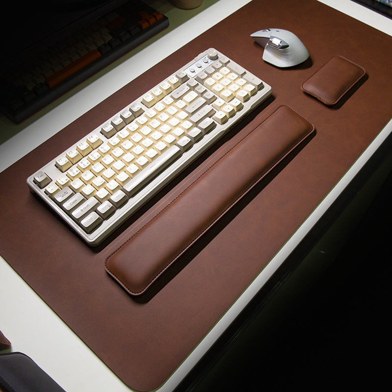Desk Mat Waterproof PU Mouse P - Keyboard Wrist Pad Leather 评论和价格