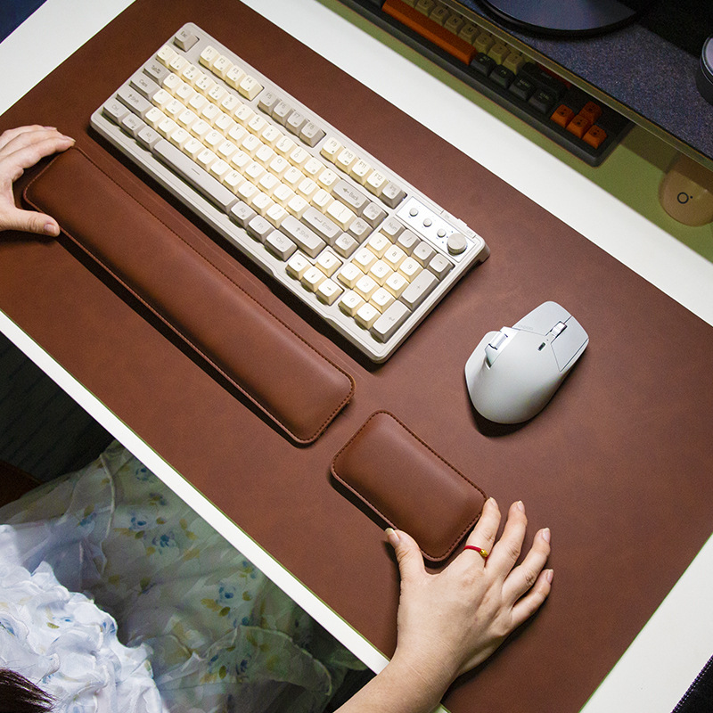 Desk Mat Waterproof PU Mouse P - Keyboard Wrist Pad Leather 评论和价格