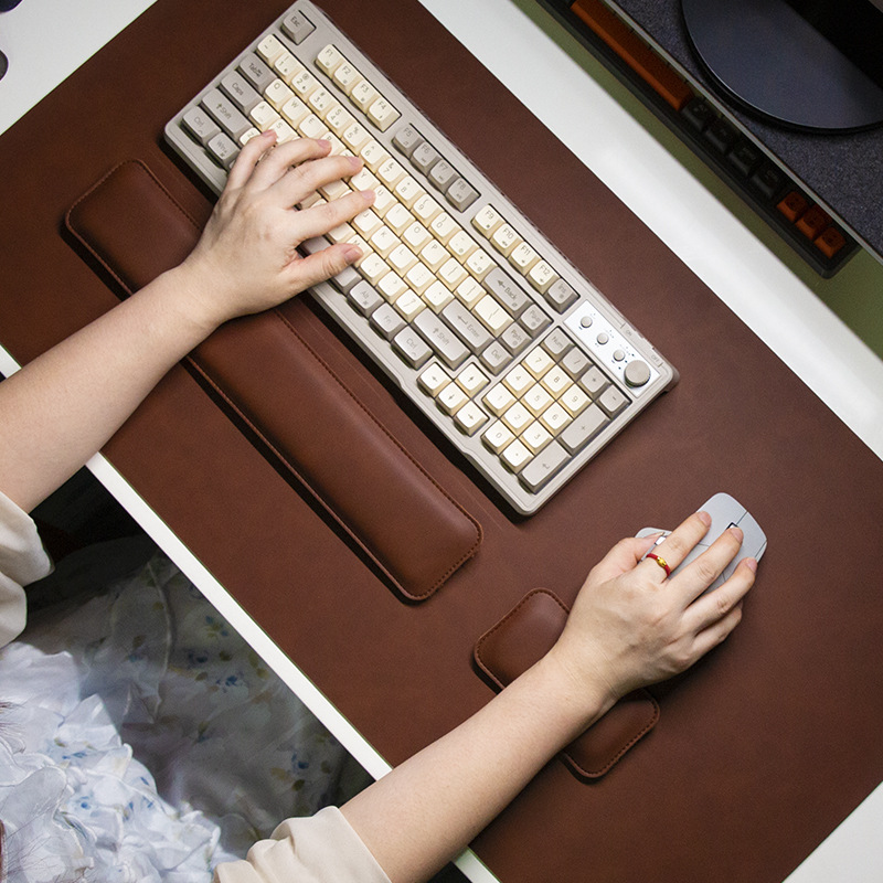 Desk Mat Waterproof PU Mouse P - Keyboard Wrist Pad Leather 评论和价格