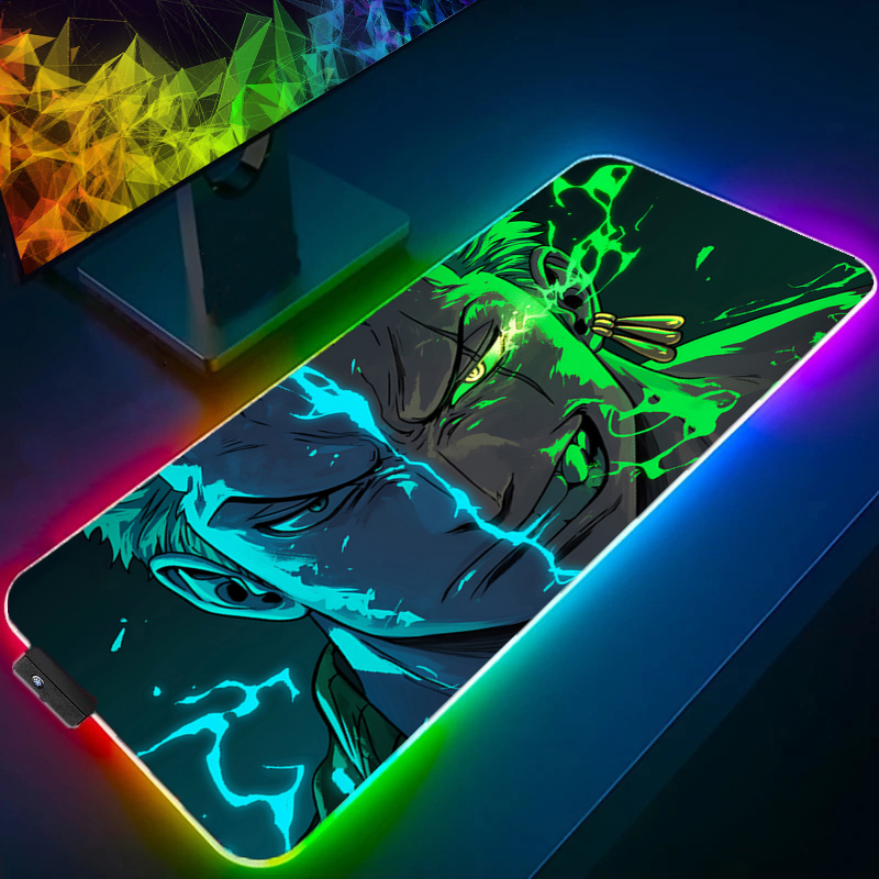 ONE PIECE Zoro Mouse Pad RGB G - Tech Accessories Desk 评论和价格