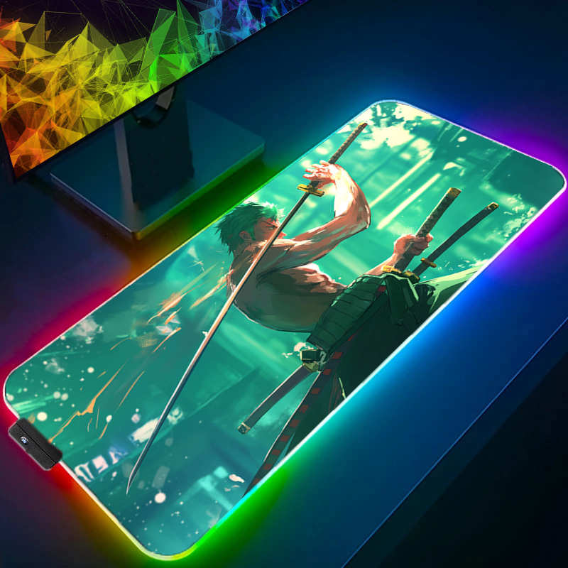 ONE PIECE Zoro Mouse Pad RGB G - Tech Accessories Desk 评论和价格