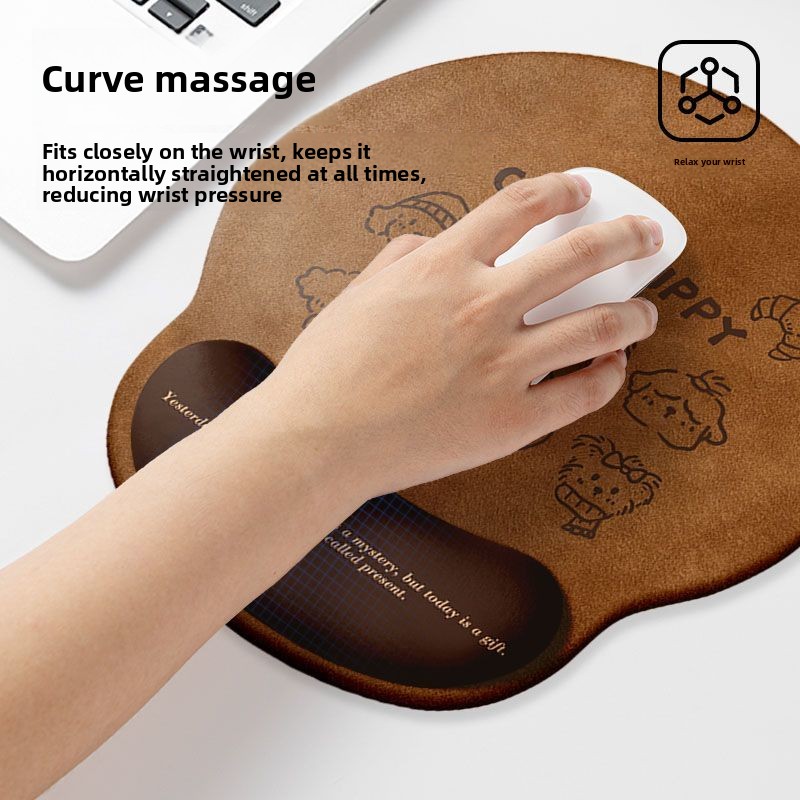 Cartoon Cute Mouse Pad Puppy W - Keyboard Wrist Pad Leather 评论和价格