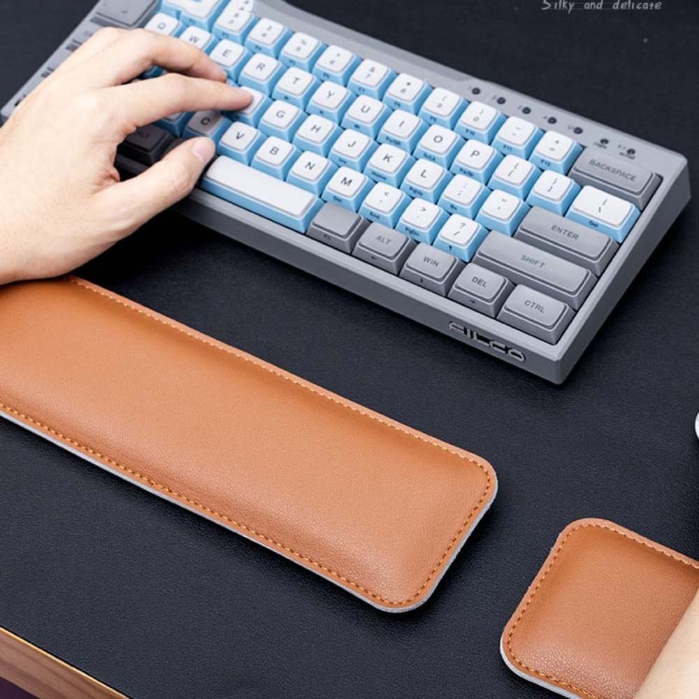Portable Leather Mouse Pad Lar - Keyboard Wrist Pad Leather 评论和价格
