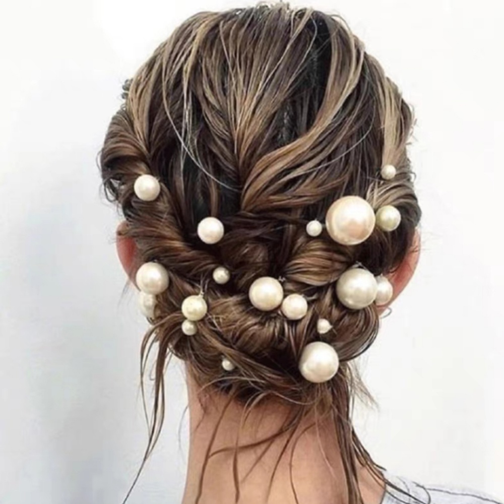 Pearl Crystal Hair Pins Comb S - Tech Accessories Women 评论和价格