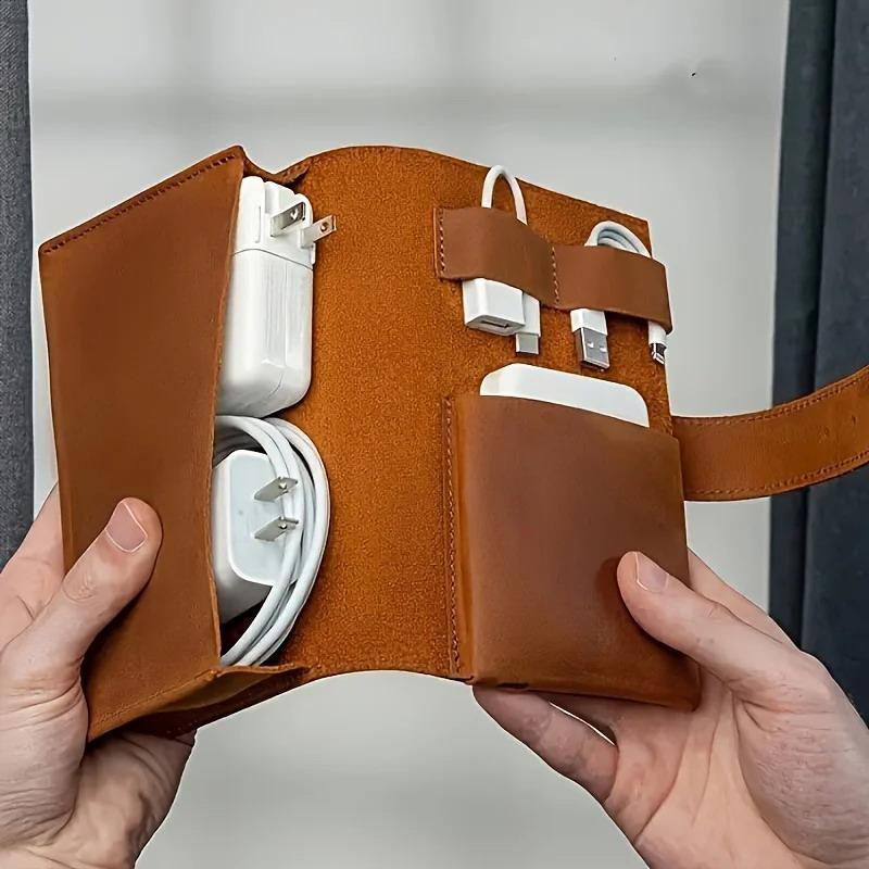 1pc PU Leather Multi-Compartme - Tech Woven Accessories 评论和价格