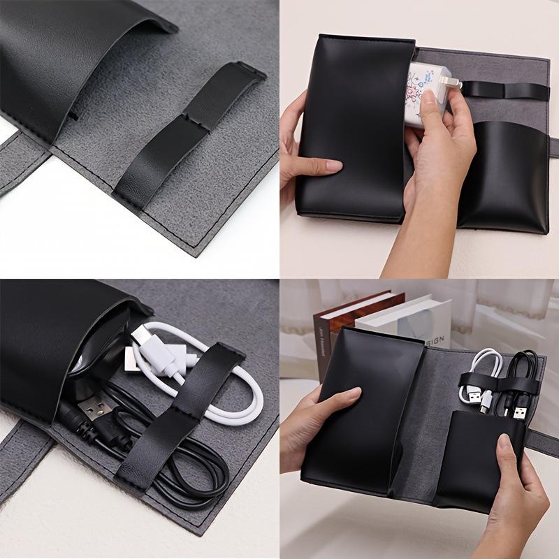 1pc PU Leather Multi-Compartme - Tech Woven Accessories 评论和价格